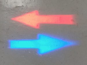 Red & Blue Arrow LED Pedestrian Warning Light