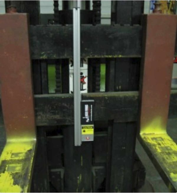 Laser Guide Forklift Guidance System Class 3 Carriage Fork View