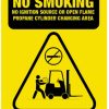 Safety Sign No Smoking Propane Changing