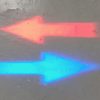 Red & Blue Arrow LED Pedestrian Warning Light